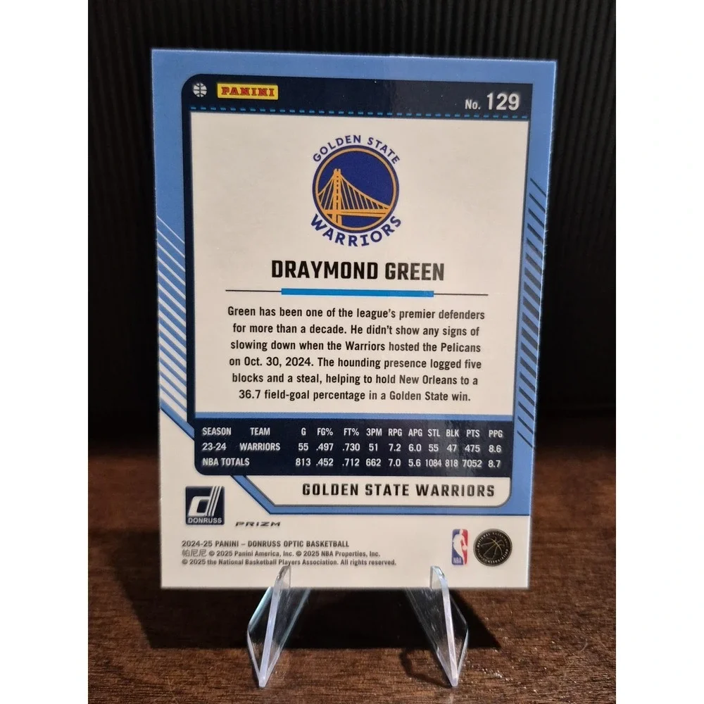 2025‎ Donrus Optic  Draymond Green #129 Purple Shock Prizm Golden State Warriors